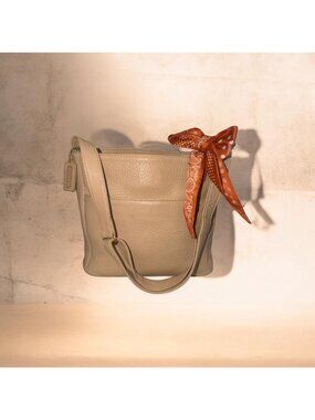 VTG Coach Sonoma Pocket Zip Crossbody 4924 Wheat Natural Grain Leather 90s USA